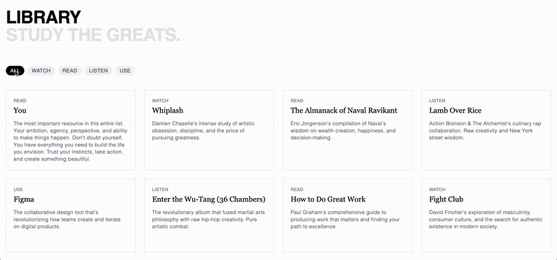 Interactive library with Next.js sorting