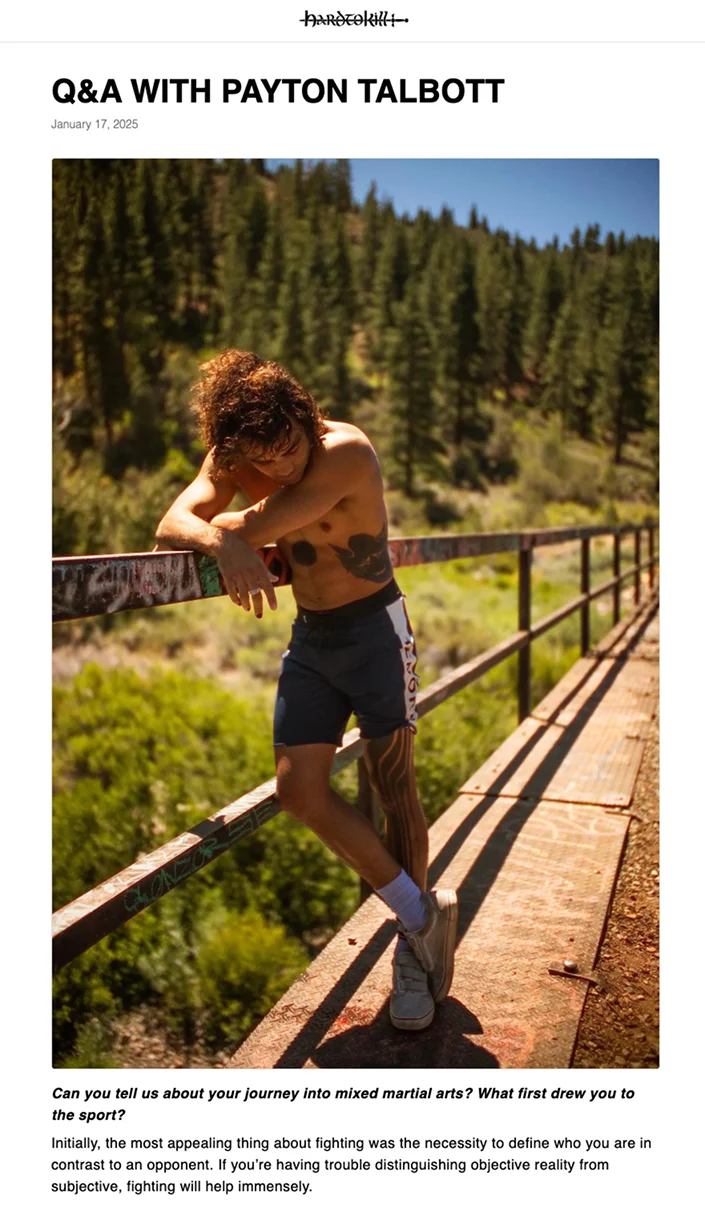 Interview content showing through Shopify's blog CMS